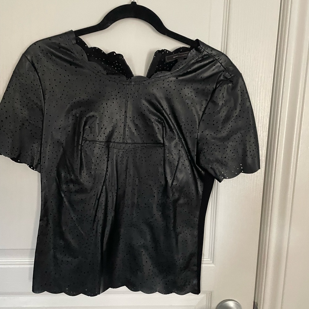 Vegan leather tshirt
